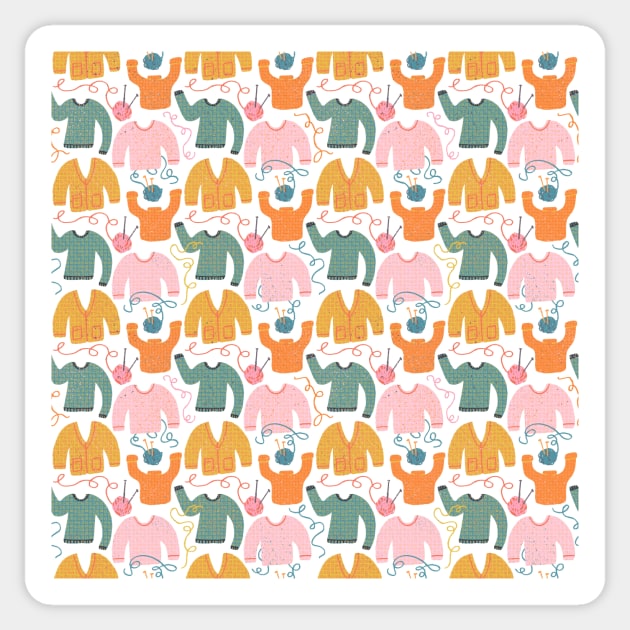 Cozy Sweaters Sticker by MollyFergusonArt